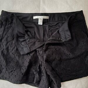 LC Lauren Conrad Charcoal Lace High Waist Shorts